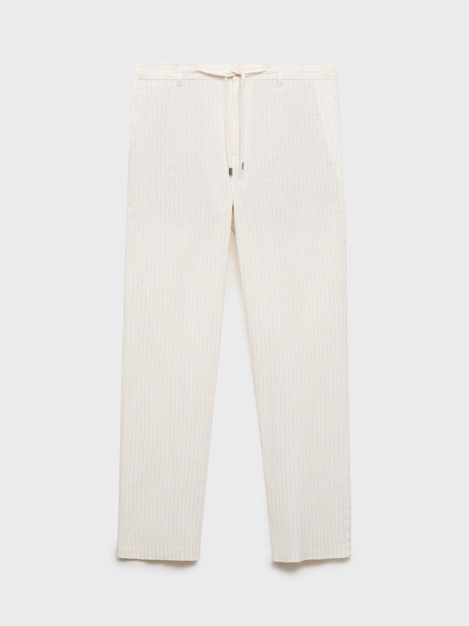 Product image 3 of 7, which shows Mango Mauro Trousers, Cream, 30
