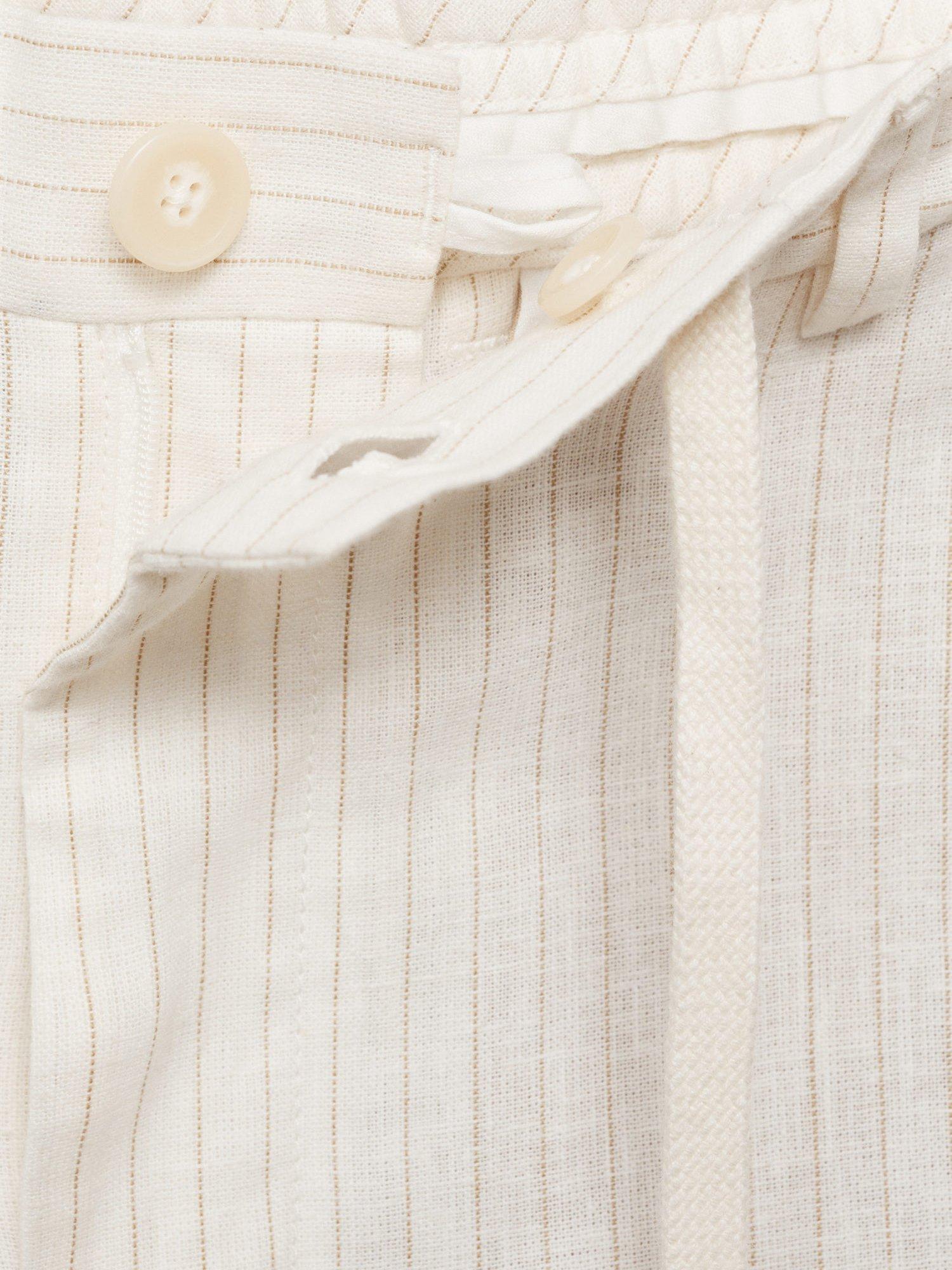 Product image 7 of 7, which shows Mango Mauro Trousers, Cream, 30