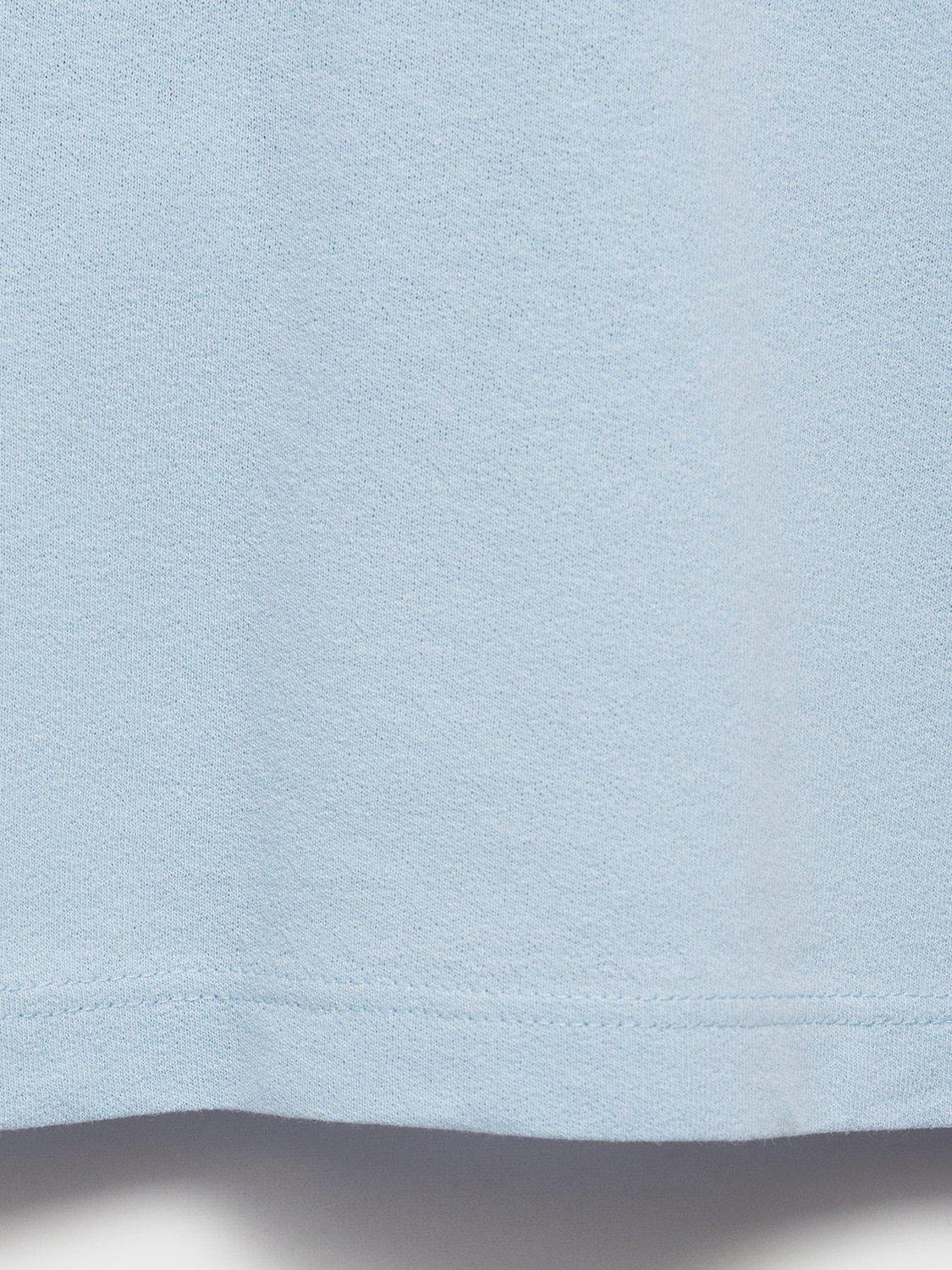 Product image 8 of 8, which shows Mango Circo Cotton Linen Regular Fit T-Shirt, Pastel Blue, L