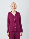 John Lewis Aria Long Pyjama Set, Raspberry Coulis