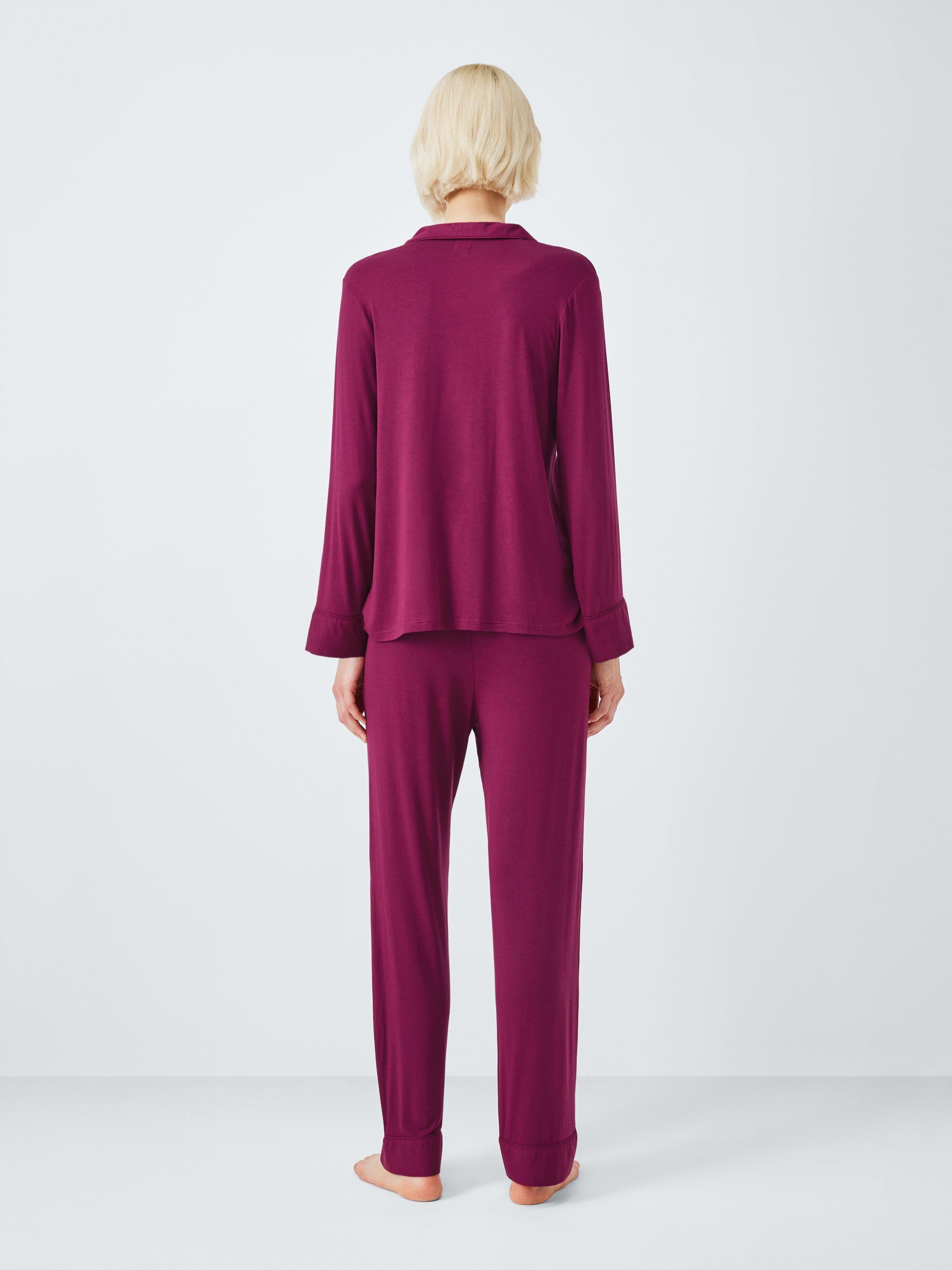 Product image 2 of 6, which shows John Lewis Aria Long Modal Pyjama Set, Raspberry Coulis, 8