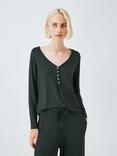 John Lewis Henley Wide Leg Pyjama Set, Scarab