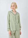 John Lewis Highland Geometric Long Pyjama Set, Green