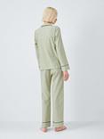 John Lewis Highland Geometric Long Pyjama Set, Green