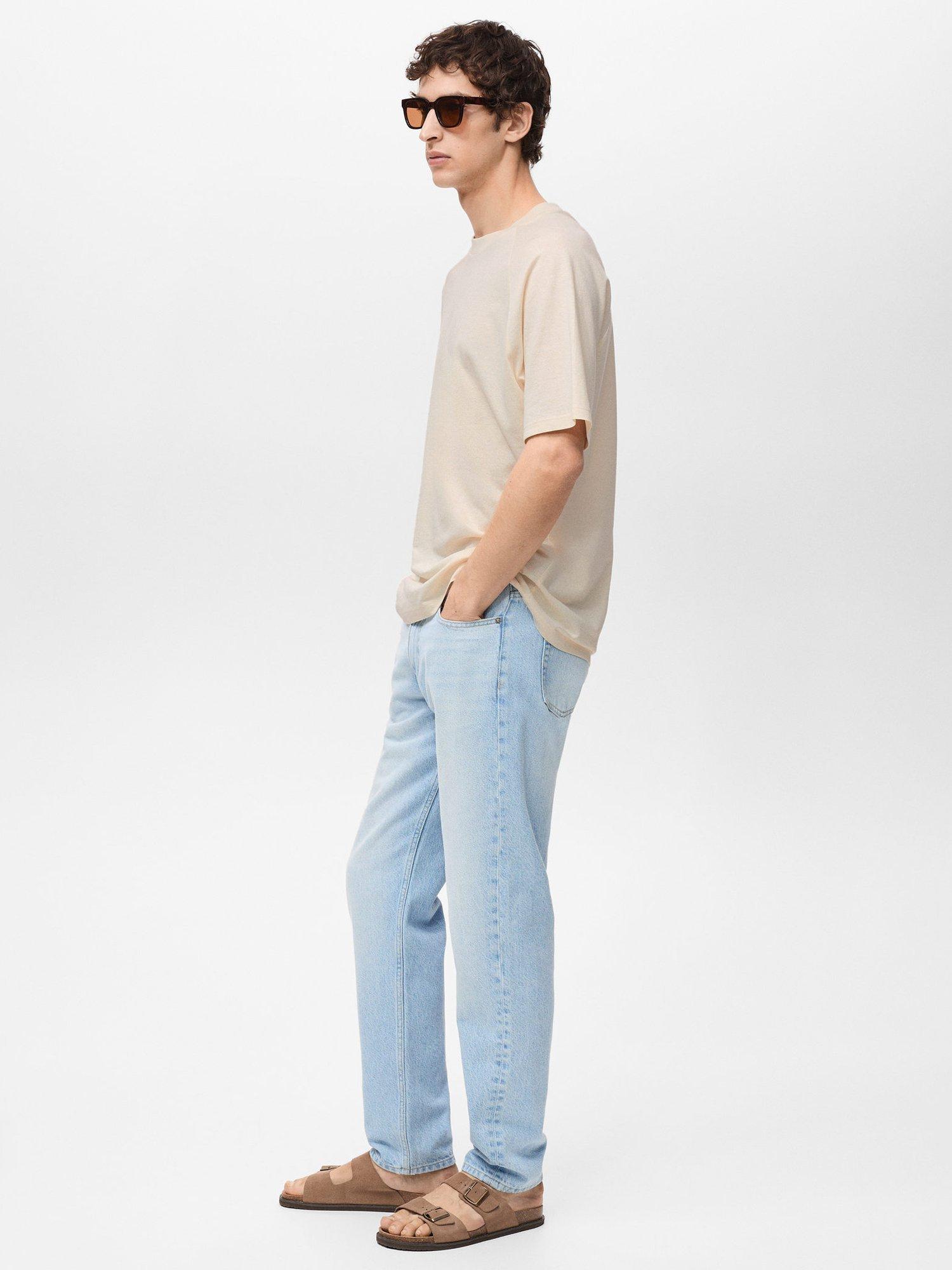 Product image 7 of 8, which shows Mango Circo Cotton Linen Regular Fit T-Shirt, Beige, L