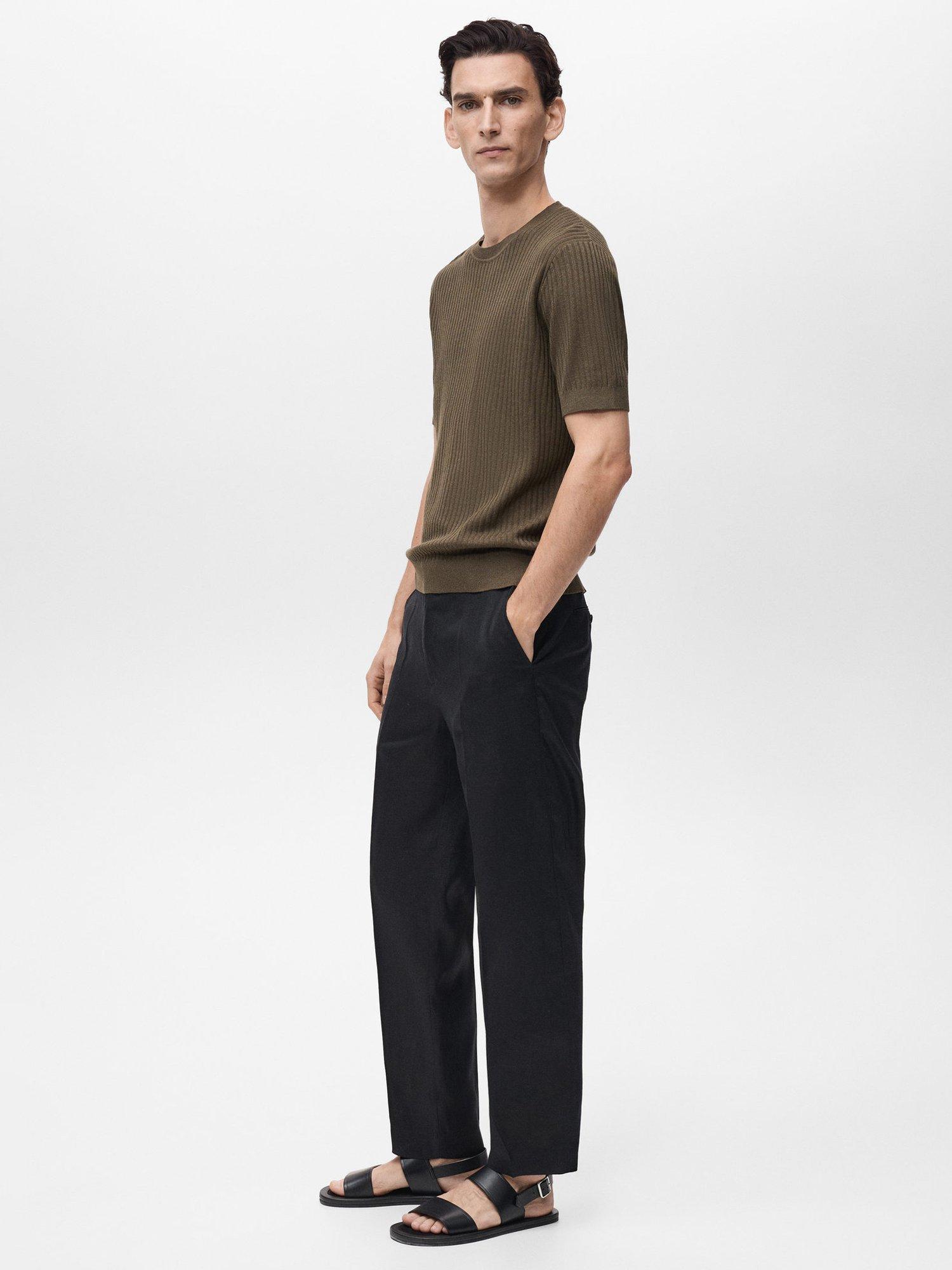 Product image 7 of 8, which shows Mango Paule Crew Neck T-Shirt, Dark Brown, XXL