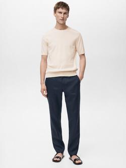 Mango Paule Crew Neck T-Shirt - view 2, Light Beige