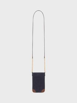 Gerard Darel Charlotte Suede Phone Crossbody Pouch, Universe