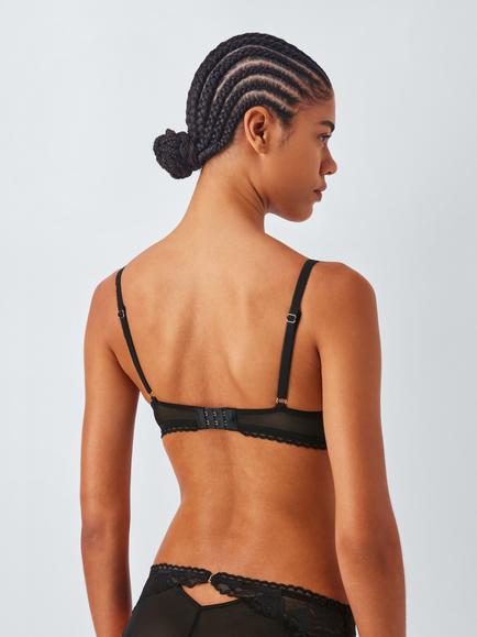 John Lewis Andrea Non Padded Lace Bra - view 2, Black