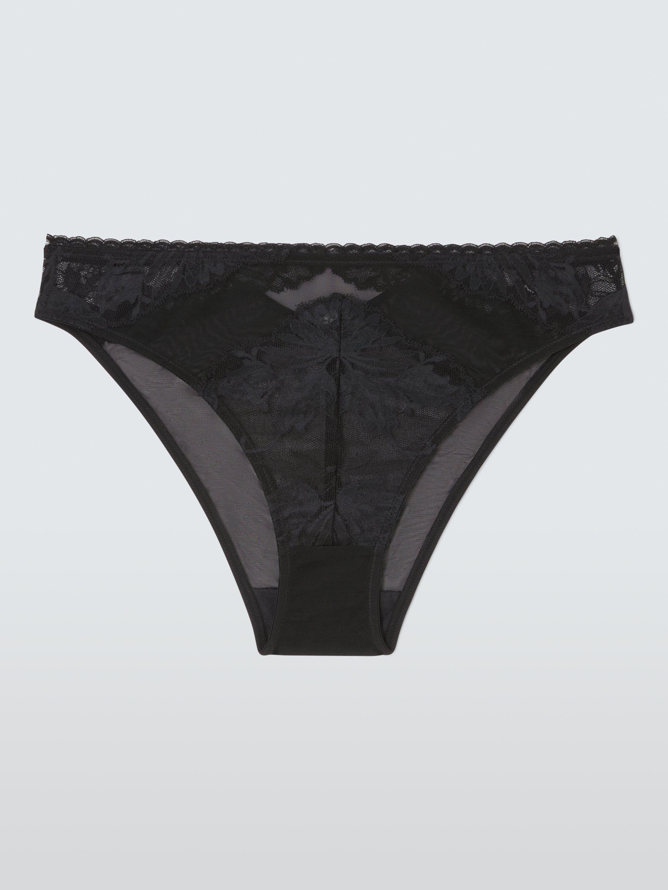 Product image 4 of 10, which shows John Lewis Andrea Lace Knickers, Black, 8