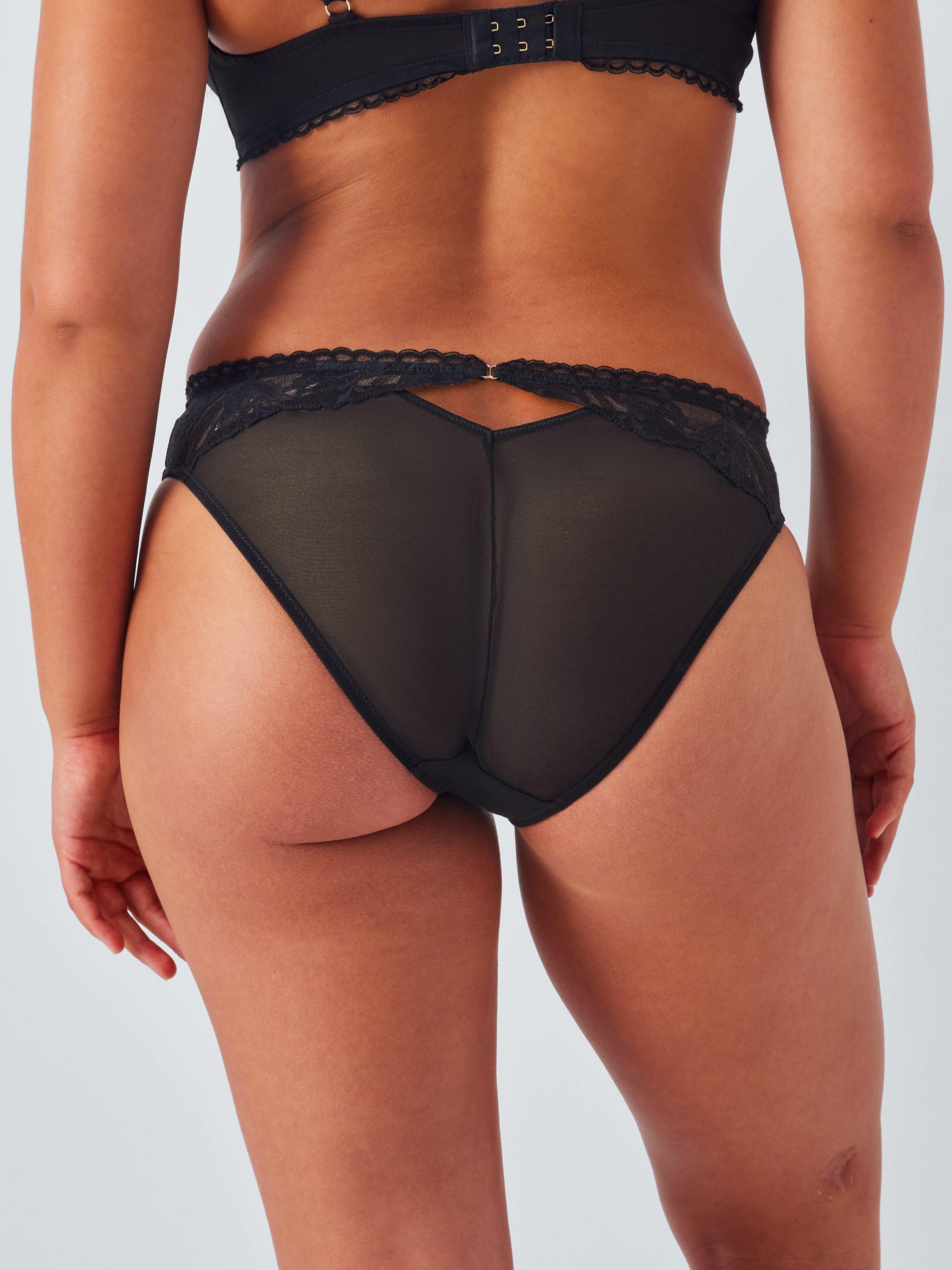 Product image 8 of 10, which shows John Lewis Andrea Lace Knickers, Black, 8