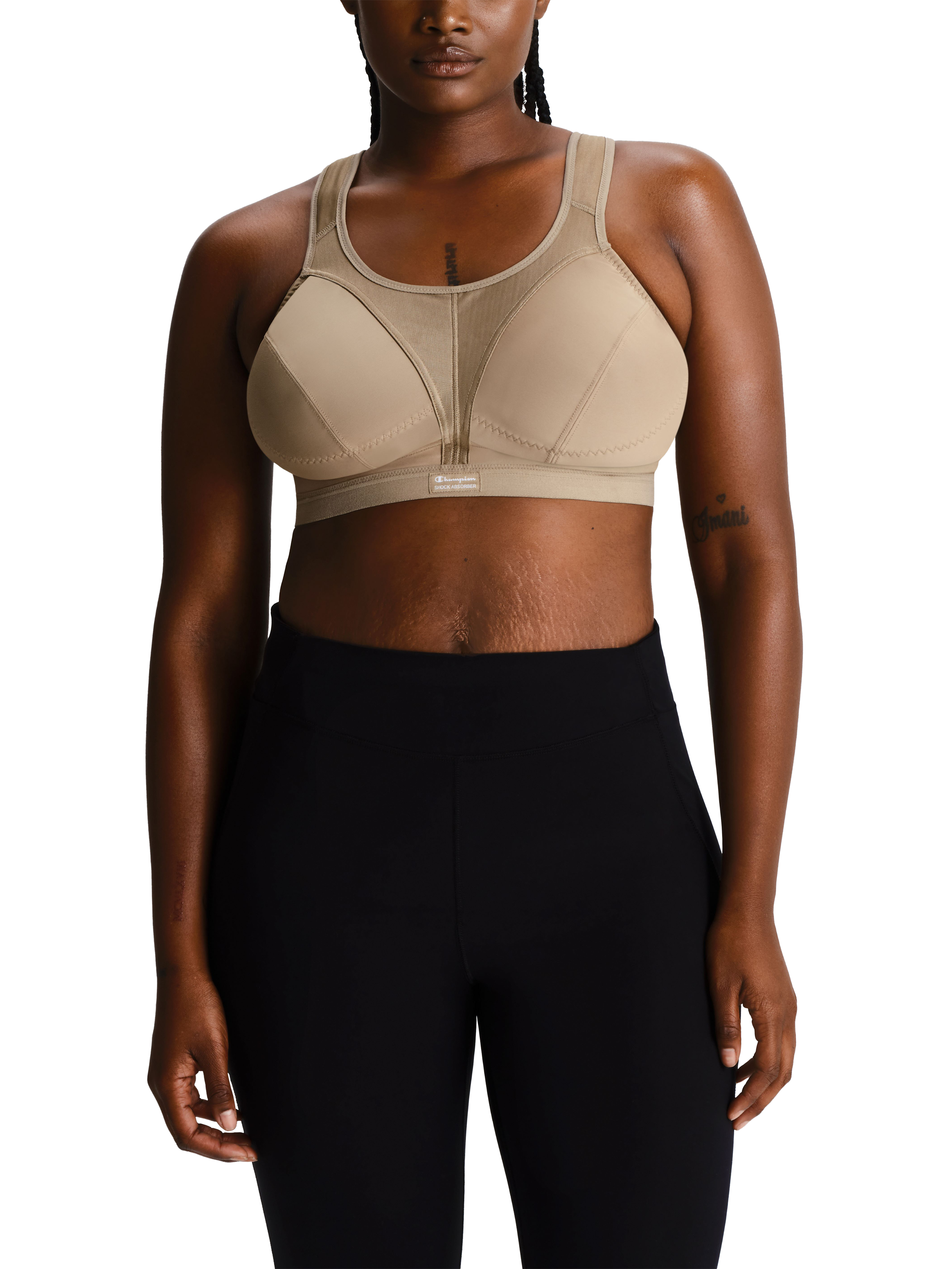 Product image 1 of 2, which shows Shock Absorber Classic DD Plus Bra, Sand Pepper Khaki, 32D