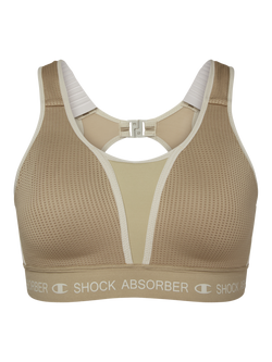 Shock Absorber Ultimate Padded Textured Sports Bra - view 2, Sand Pepper Khaki