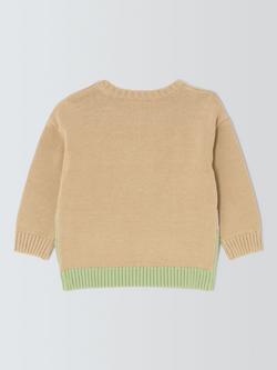 John Lewis Baby Bunny Scene Knitted Jumper, Multi - view 2, Multi