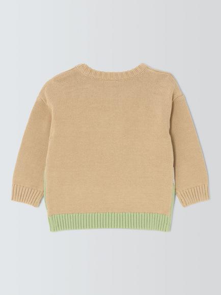 John Lewis Baby Bunny Scene Knitted Jumper, Multi - view 2, Multi