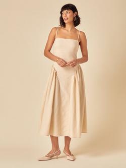 Nobody's Child Lupin Sleeveless Midi Dress, Cream, Cream