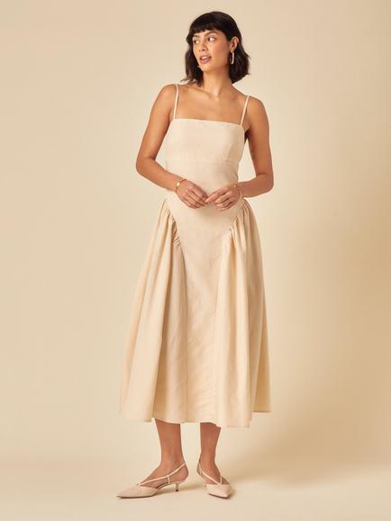 Nobody's Child Lupin Sleeveless Midi Dress, Cream, Cream