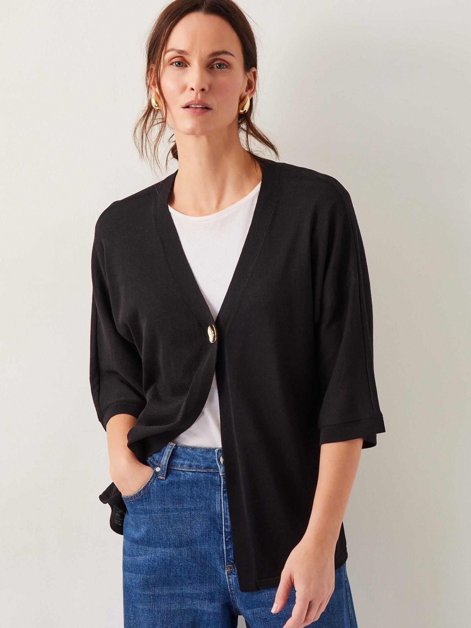 Product image 1 of 5, which shows Monsoon Beth Cardigan, Black, M