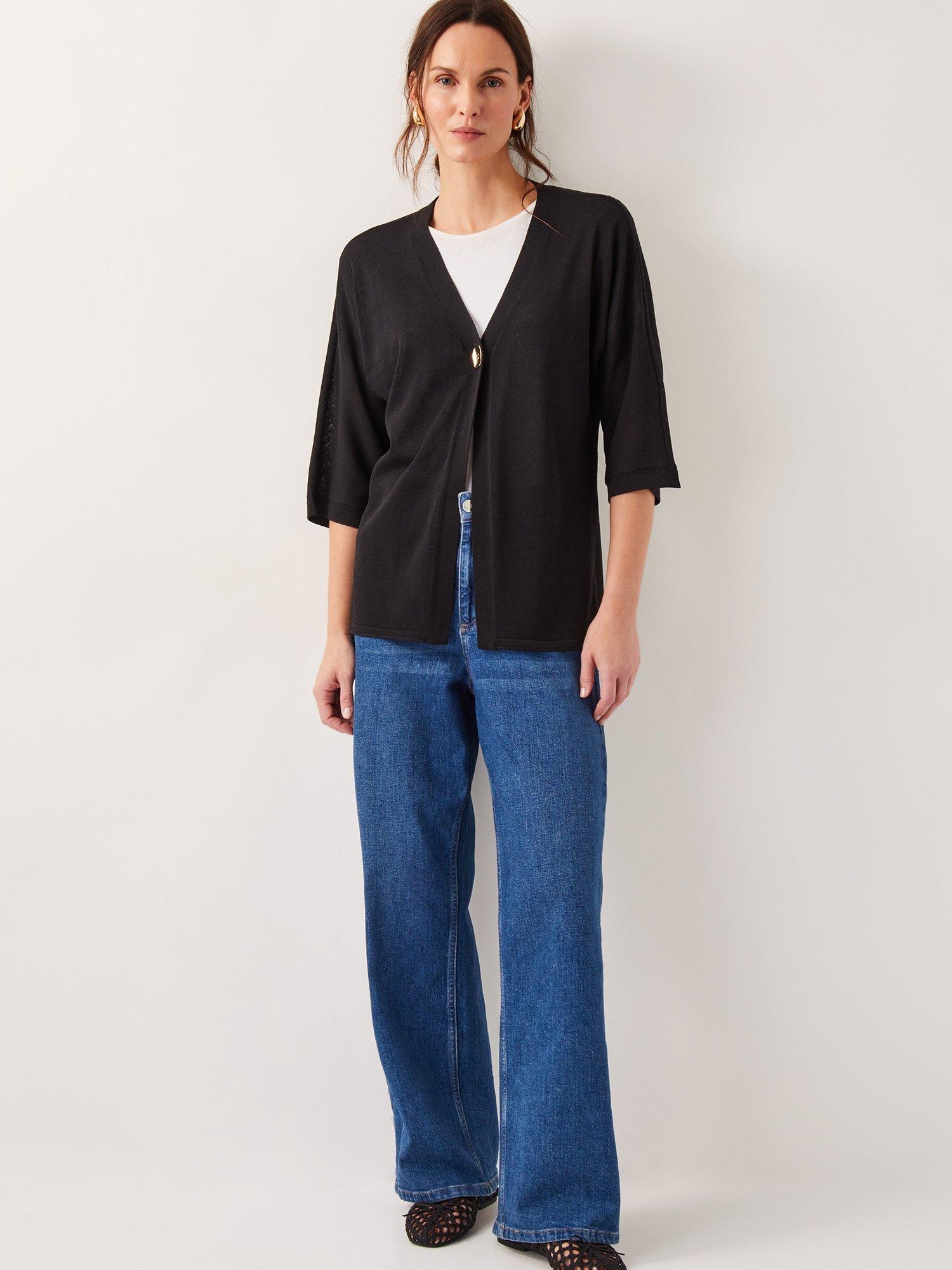 Product image 3 of 5, which shows Monsoon Beth Cardigan, Black, M