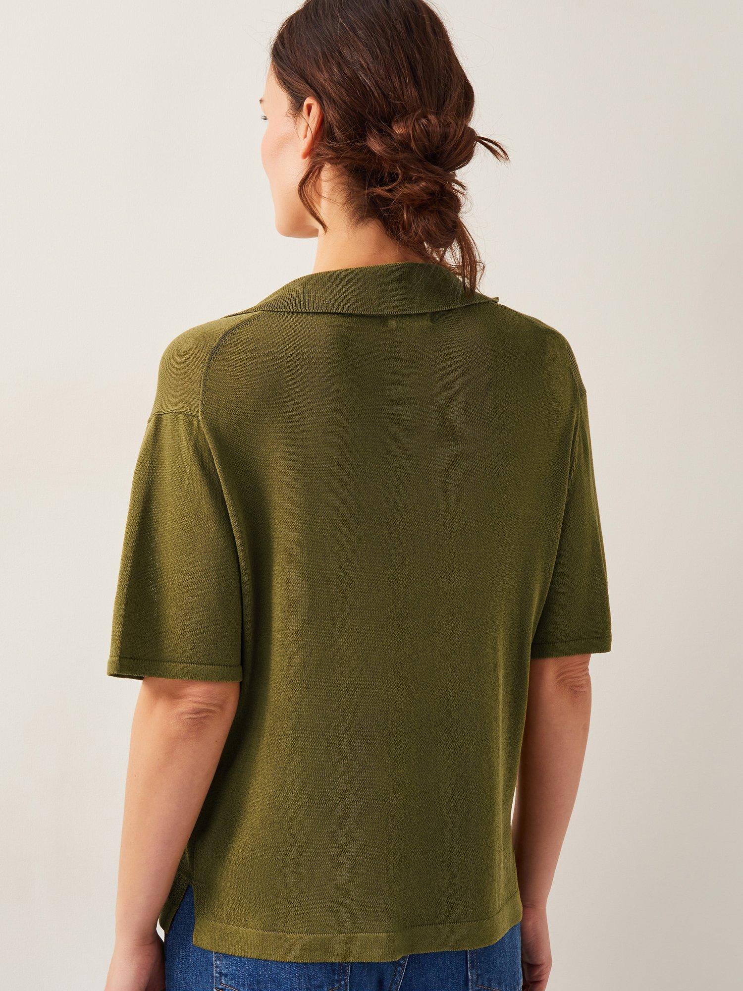 Product image 2 of 5, which shows Monsoon Tia Tie Front Cardigan, Green, S