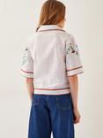 Monsoon Delphi Embroidered Cotton Shirt, White/Multi