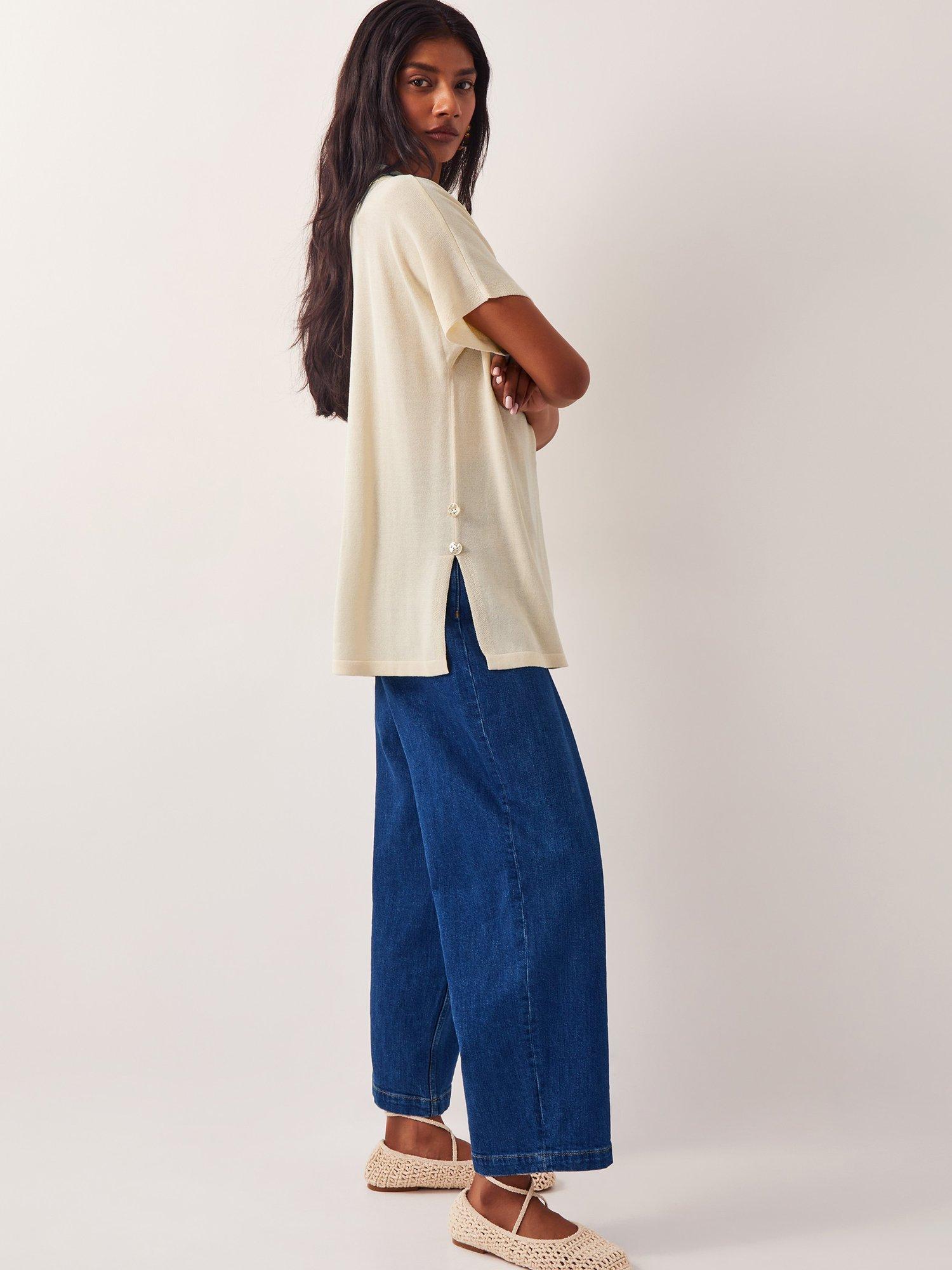 Product image 3 of 5, which shows Monsoon Cloe Collar Top, Yellow, S