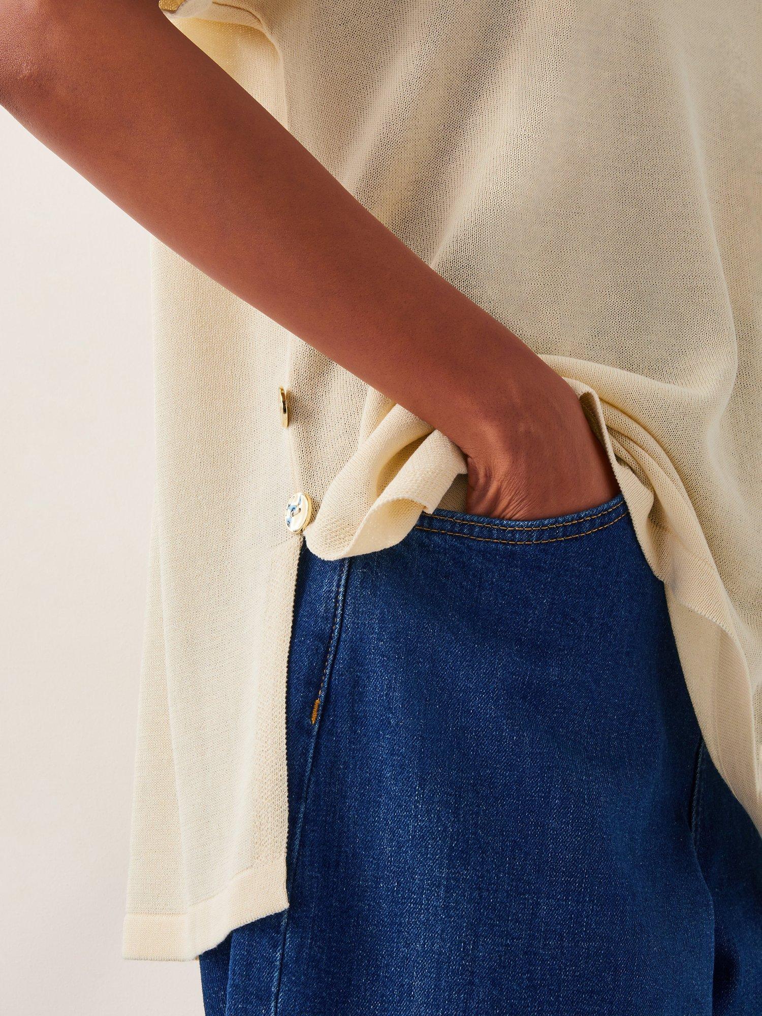 Product image 5 of 5, which shows Monsoon Cloe Collar Top, Yellow, S