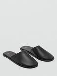 Mango Gavilan Leather Slip-On Mules