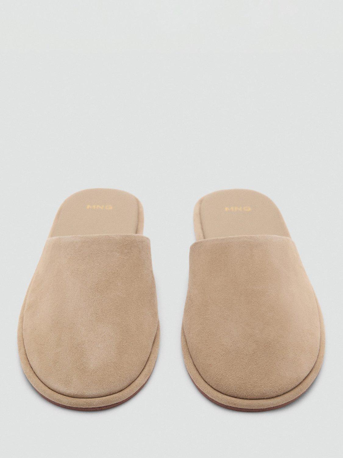Product image 4 of 4, which shows Mango Gavilan Leather Slip-On Mules, Beige, 4