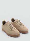Mango Soler Suede Trainers, Pastel Brown