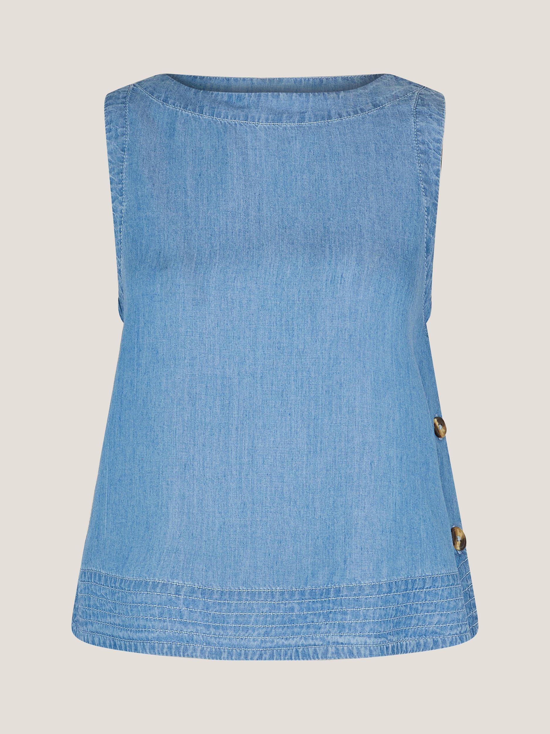 Product image 4 of 5, which shows Monsoon Nyla Tank Top, Blue, S