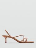 Mango Marga Strappy Heel Sandals, Camel