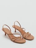 Mango Marga Strappy Heel Sandals, Camel