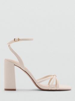 Mango Miri Block Heeled Sandals, Light Pastel Pink, Light Pastel Pink