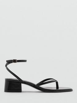 Mango Montse Strappy Heel Sandals, Black