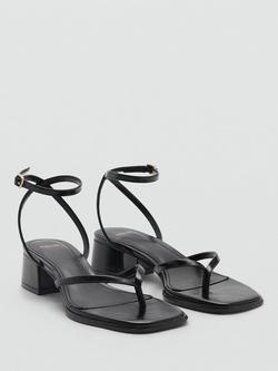 Mango Montse Strappy Heel Sandals - view 2, Black
