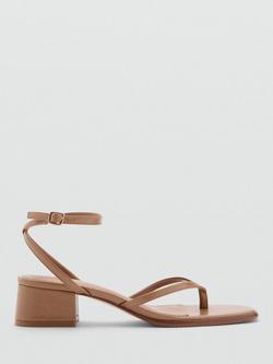 Mango Montse Strappy Heel Sandals, Camel