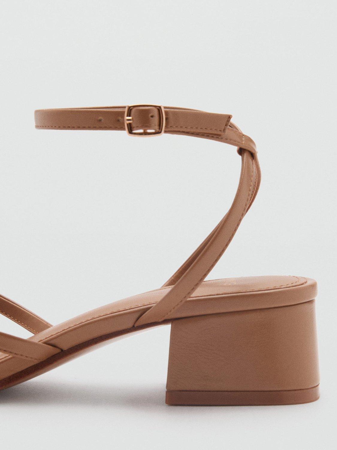 Product image 3 of 4, which shows Mango Montse Strappy Heel Sandals, Camel, 2
