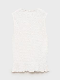 Mango Kids' Val Sleeveless Ruched Top - view 2, Natural White
