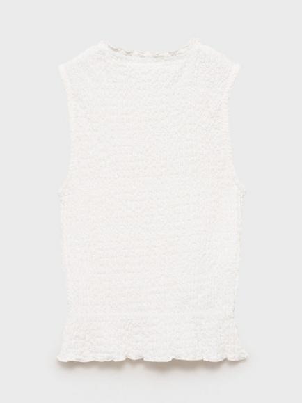 Mango Kids' Val Sleeveless Ruched Top - view 2, Natural White