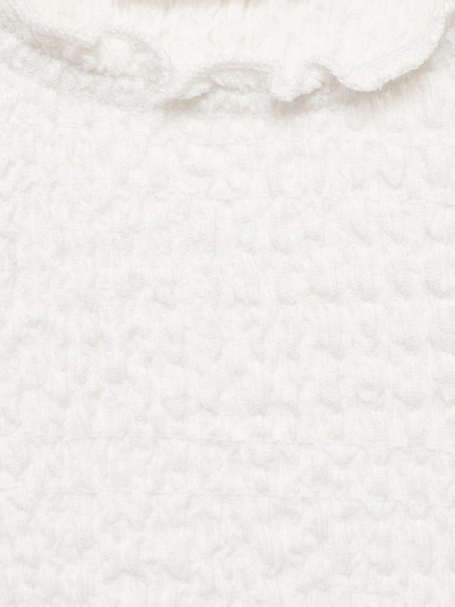 Product image 4 of 4, which shows Mango Kids' Val Sleeveless Ruched Top, Natural White, 5-6 years