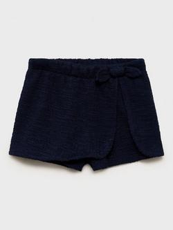 Mango Kids' Nudo Wrap Skort, Navy
