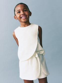 Mango Kids' Nudo Wrap Skort, Natural White