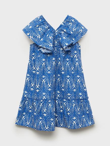 Mango Kids' Lidia Abstract Dress, Medium Blue - view 2, Medium Blue