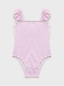 Mango Kids' Bella Floral Swimsuit, Pink, Pink
