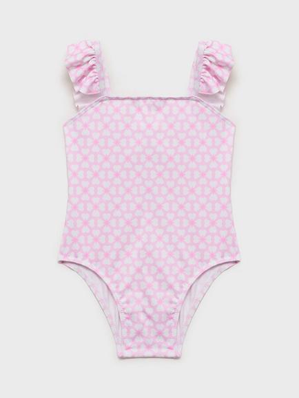 Mango Kids' Bella Floral Swimsuit, Pink, Pink