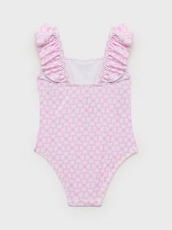 Mango Kids' Bella Floral Swimsuit, Pink - view 2, Pink