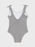 Mango Kids' Striped Swimsuit, Black
