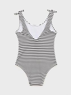 Mango Kids' Striped Swimsuit, Black - view 2, Black