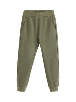 Lindex Kids' Cotton Blend Joggers, Lt Dusty Khaki